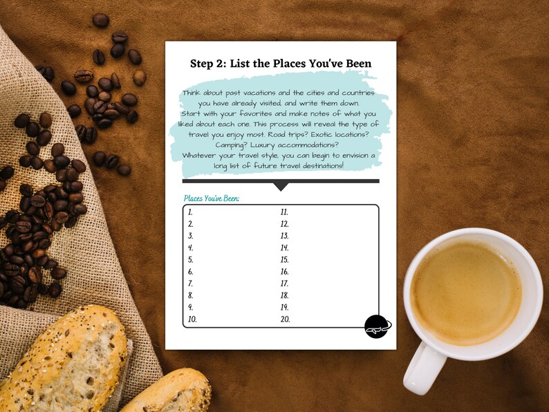 Travel Bucket List Workbook Digital Download Printable Receive All 3 Color Options Gift for Travelers Travel Planning image 6