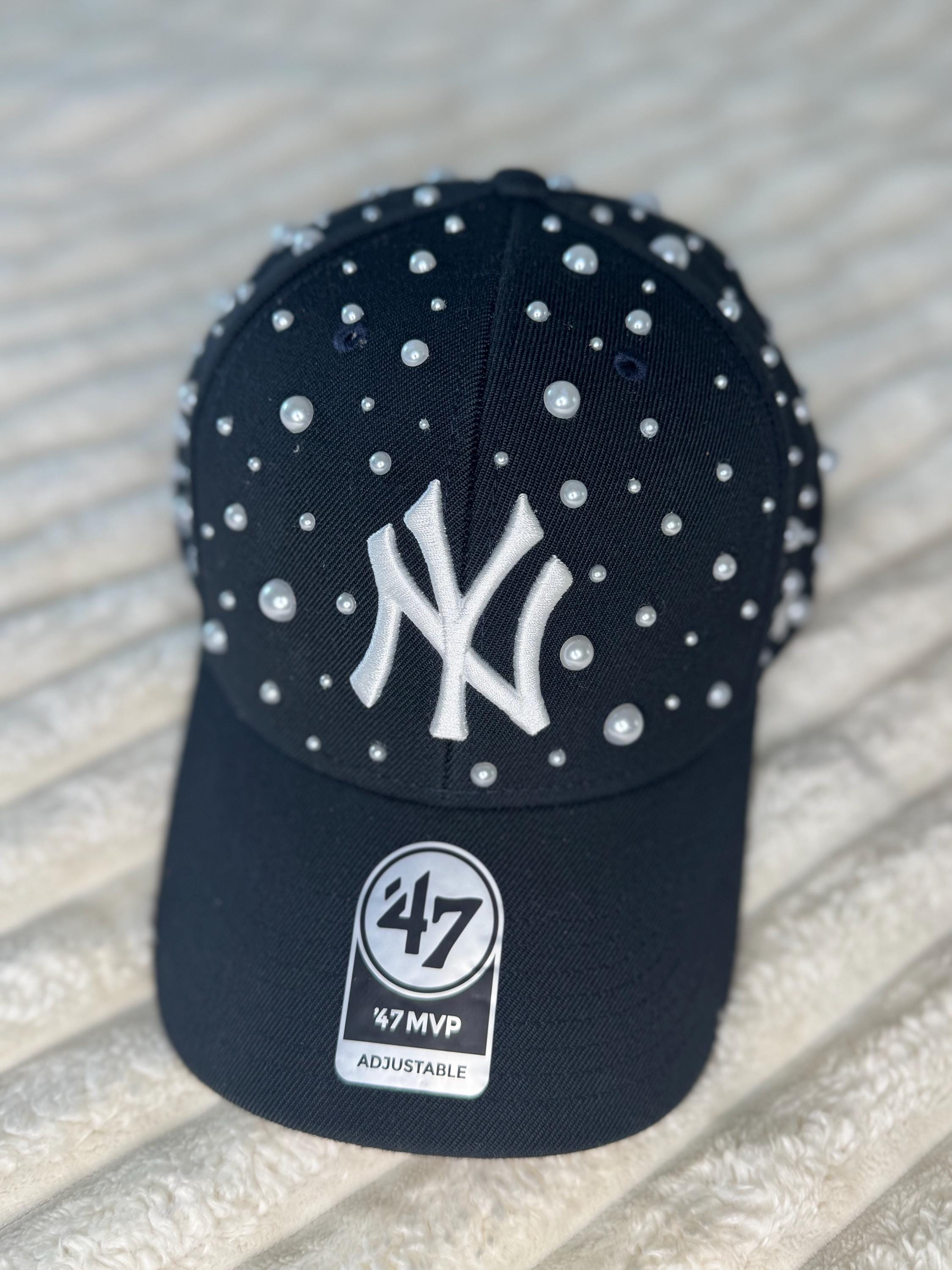 NWOT 47 New York Yankees Pearl Embellished Black Snapback Hat 47 Brand New York Yankees Cleanup Adjustable Hat - Black  main image 3
