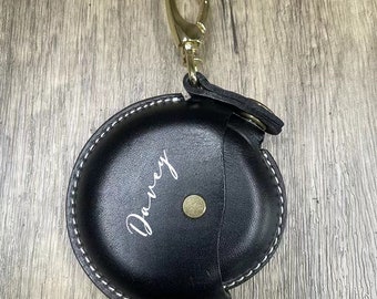 Personalized Leather Coin Purse,Genuine Leather Coin Bag,Coin Pouch Keychain, Money Pouch, Ring Keeper Airpod Case Cover,Coin Purse Keychain