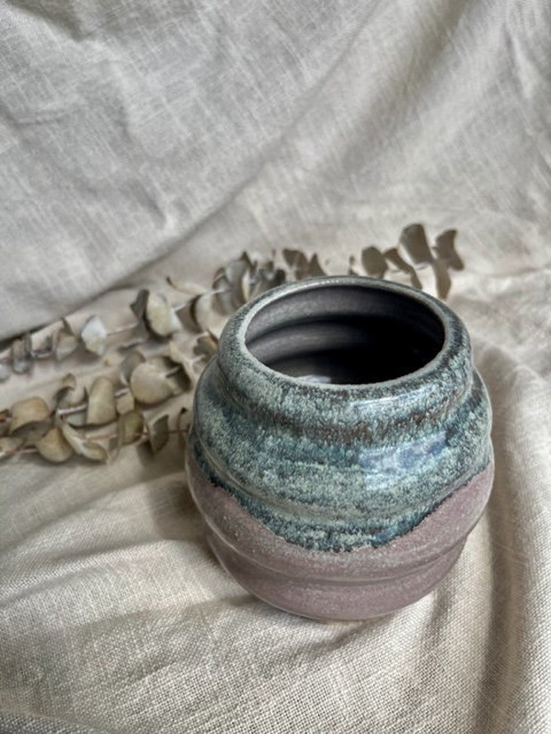 Ceramic Curvy Vase Handmade Pottery image 1