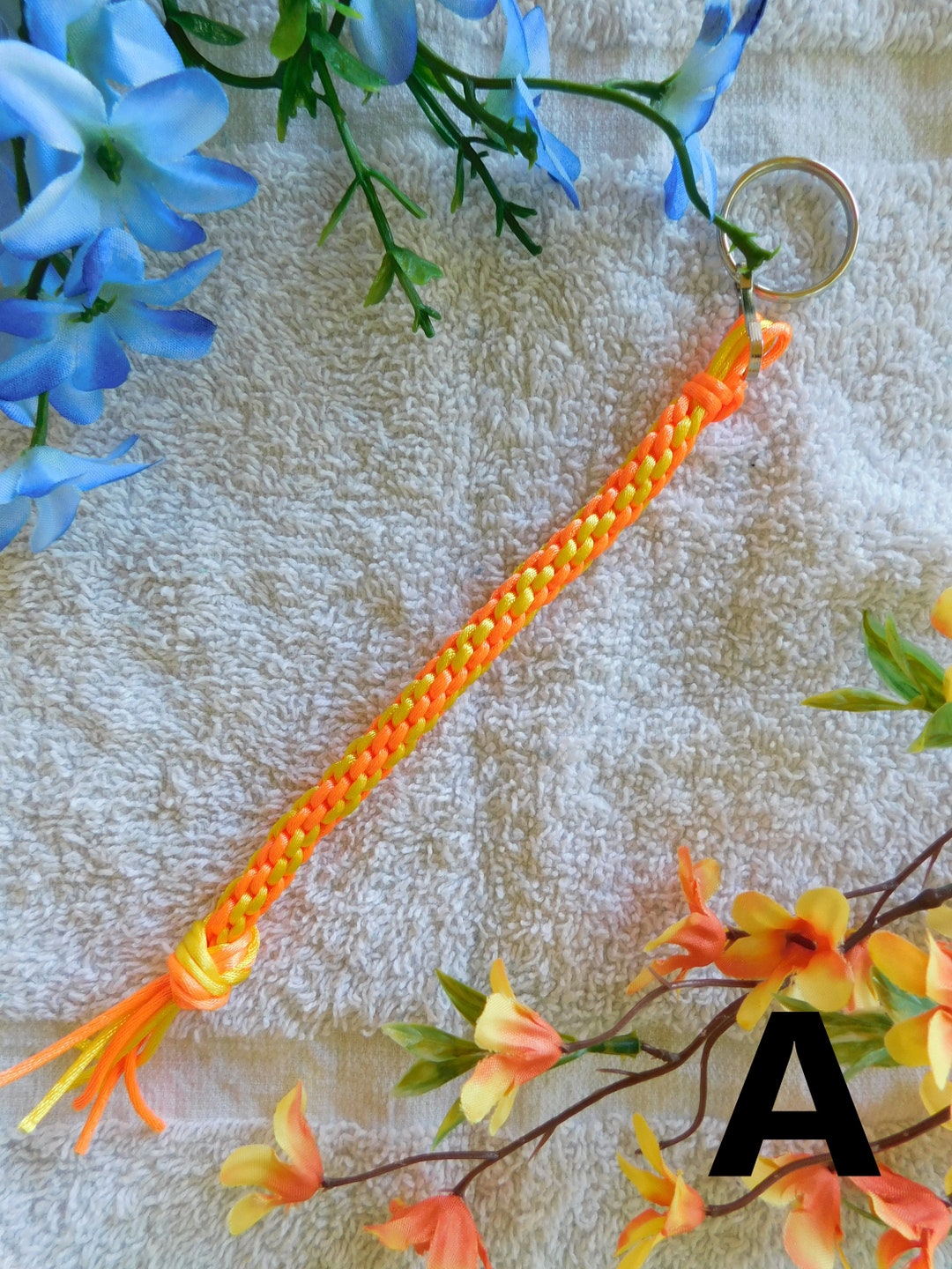 Neon Kumihimo Weaved Keychains Etsy