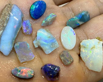 rough rub and doublet australian opals