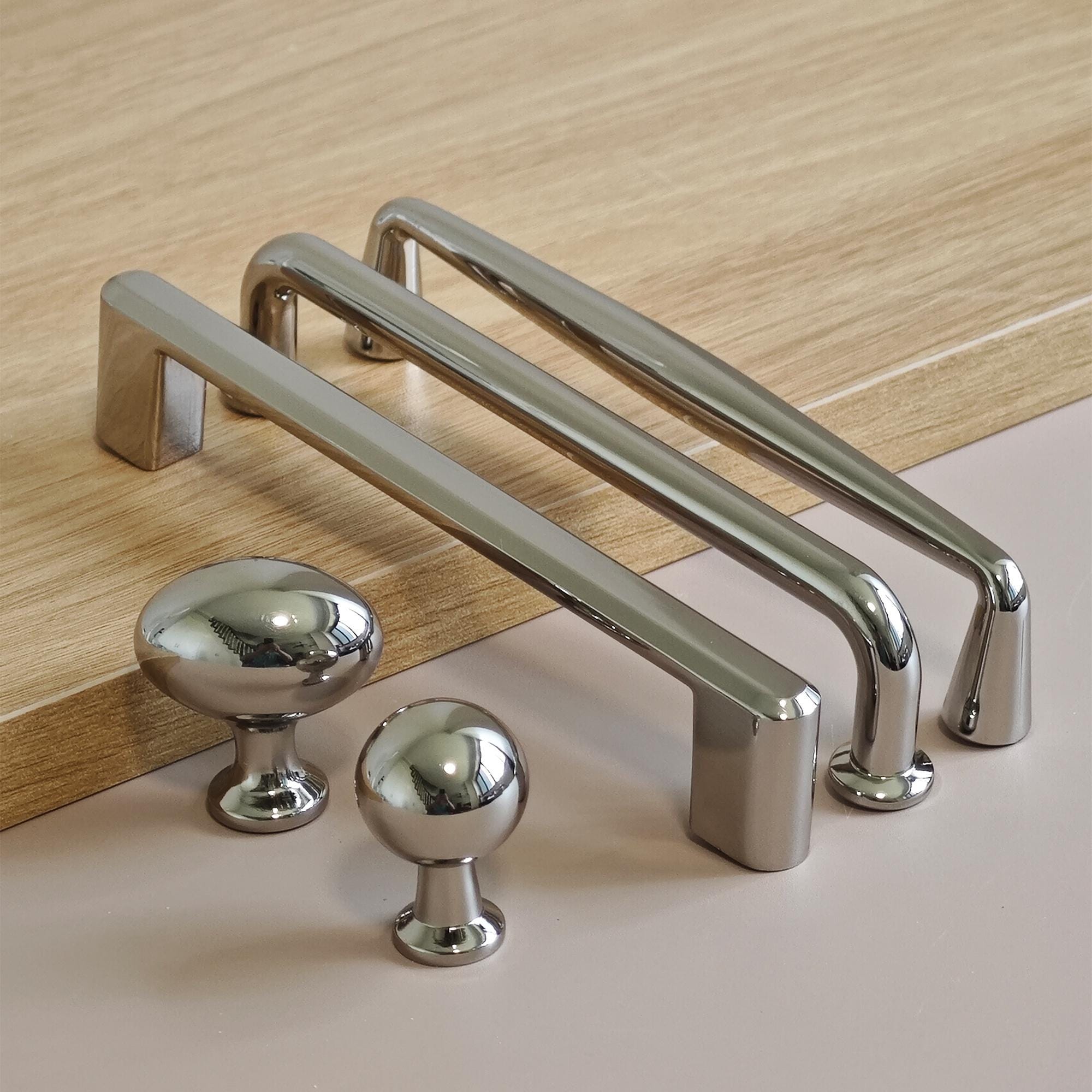 Lot De 2 Poignée De Porte Coulissante Noire En Alliage D'aluminium Pour Balcon, Salle De Bain, Cuisine | Leroy Merlin