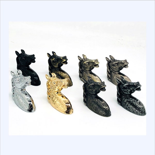 0.63" Creative Handle For Horse Headed Animal Cabinet Handles Pulls Knobs Dresser Handles Pulls Drawer Pulls Knob Handles Hardware 16mm YS35