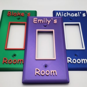 Personalized Light Switch Cover, Custom Light Plates, Unique Home Décor, Customizable Wall Plate, Custom Room Décor, New Baby, Boy/Girl Room
