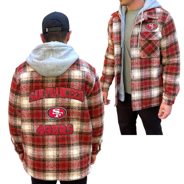 San Fran 49ers Plaid Jacket (Mens Large): brand new, gift for him, mens jacket, gifts, fantasy football