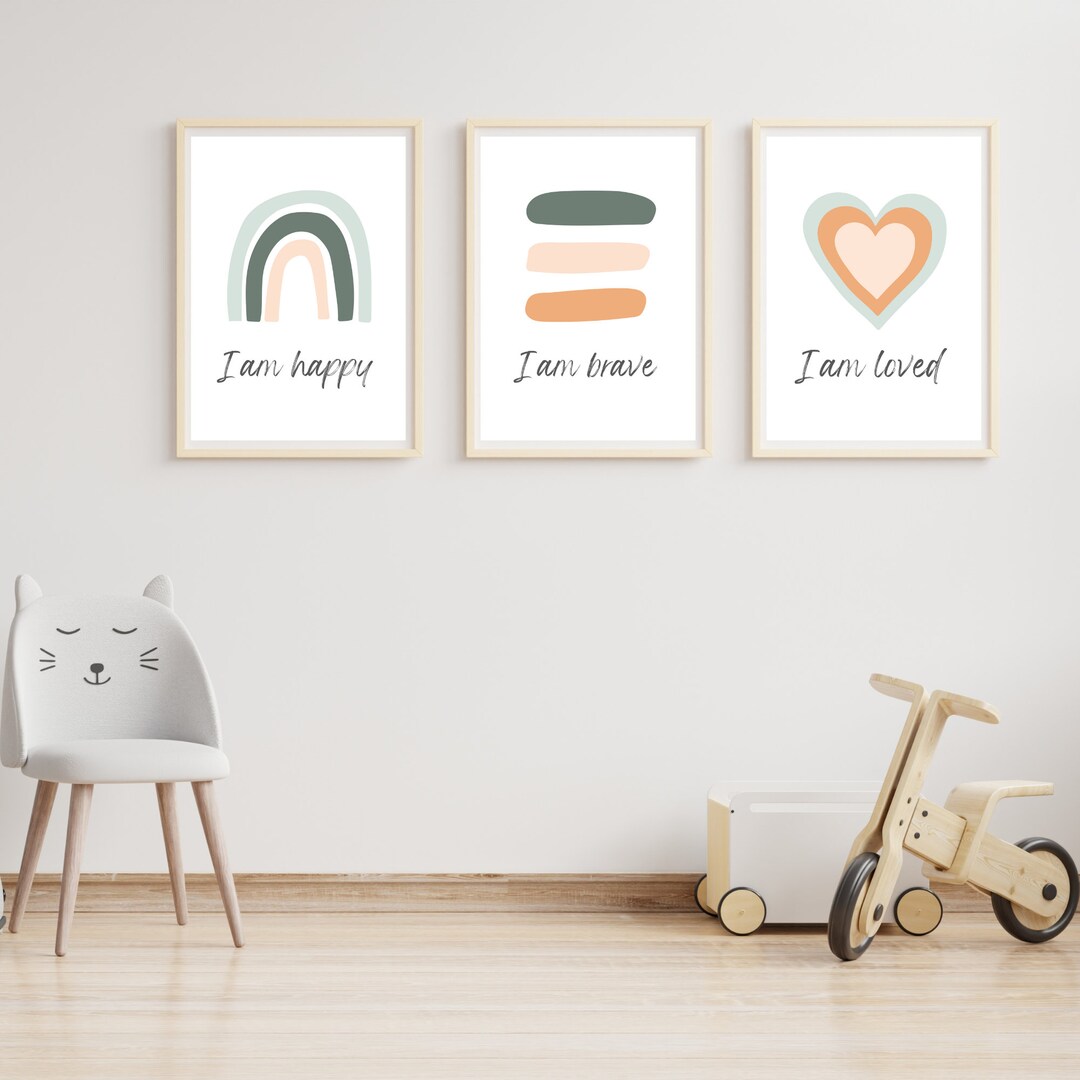 Printable Positive Affirmation Nursery Wall Art Digital Print - Etsy