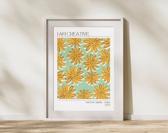 Printable Positive Affirmations Wall Art I Am Powerful Words of ...