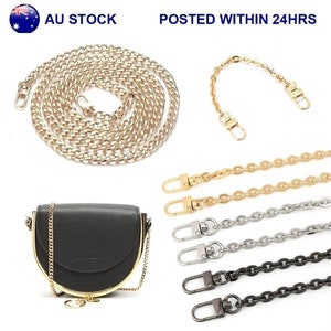 Handbag's Metal Chain Handle in Black Matt Finish (18.9) / Handbag Strap for Designer Bags / Purse Shoulder Strap / Chain Strap