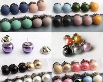 Multicoloured Collar Brooch Pins | In Matte, Glossy, Glitter, Pearl or Large Glossy - Shawl Button Simple Dress Cardigan Clothes Random