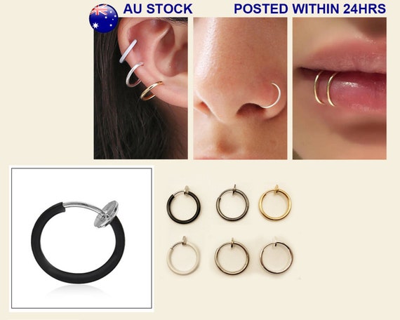 Buy Clip on Earrings Non Pierced Earrings Invisible Clip on Earrings Clip on  Hoop Earrings-clip Earrings-ear Cuff-clips Earring-tiny Hoops Online in  India - Etsy