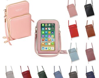 Phone Purse in 12 Colours | Mini Crossbody Touch Screen Shoulder Strap Bag Wallet