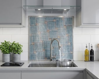 53 handgemaakte keramische tegels, formaat ca. 57 x 57 cm