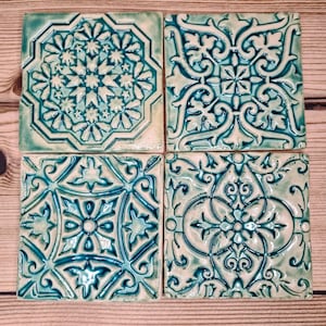Ceramic tiles oriental blue