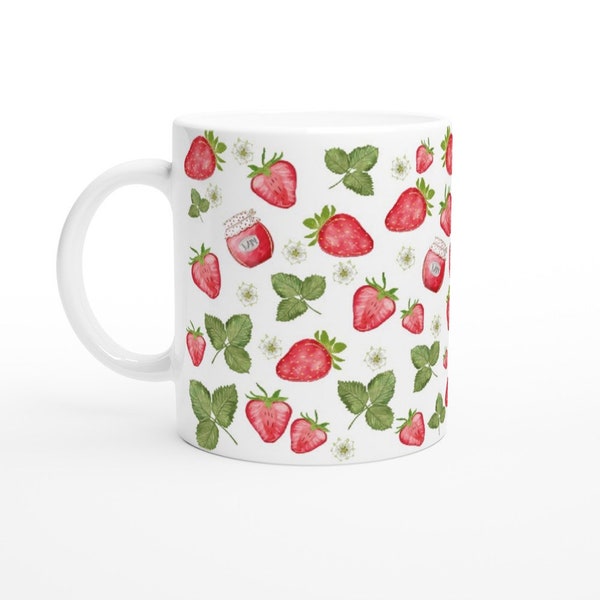 Erdbeer Tasse - eine kleine Vorfreude auf die Erdbeerzeit. Frühling, Muttertag