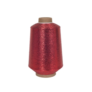 Fil soutenu par lurex métallique, 44.000 m, rouge, 1/69