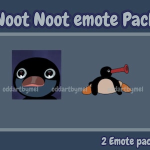 Emotes Noot Noot: paquete de 2 emoticones de pingüino para Twitch