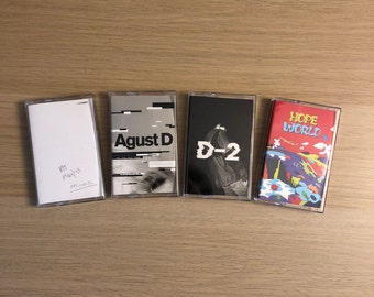 BTS mixtapes cassette tapes (hope world, mono, d-2, agust d)