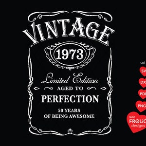 50th Birthday SVG Vintage 1973 SVG 1973 Limited Edition - Etsy