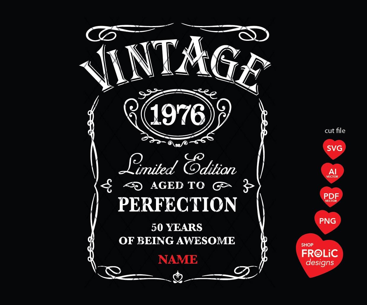 50th Birthday SVG Vintage 1976 SVG 1976 Limited Edition Svg Aged to  Perfection SVG Whisky 50th Birthday Men Classic Birthday Shirt, Download -  Etsy Israel, image size:1240x1032