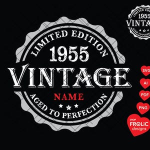 70e verjaardag SVG Vintage 1955 SVG Limited Edition 1955 Aged to Perfection SVG Whisky 70e verjaardag mannen klassiek verjaardagsshirt, download