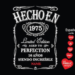 Hecho en 1975 SVG 50 ans siendo increíble SVG 1975 édition limitée Svg vieilli à la perfection 50e anniversaire homme chemise anniversaire classique téléchargement