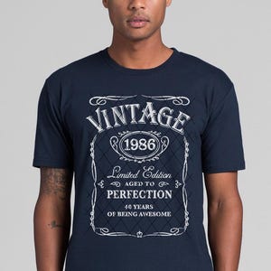 Vintage 1986 SVG 40th Birthday SVG Limited Edition 1986 Aged to Perfection SVG Whisky 40th Birthday men Svg Classic Birthday Shir Download image 8
