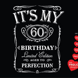 60th Birthday SVG: Aged to Perfection, Limited Edition (Digital Download)