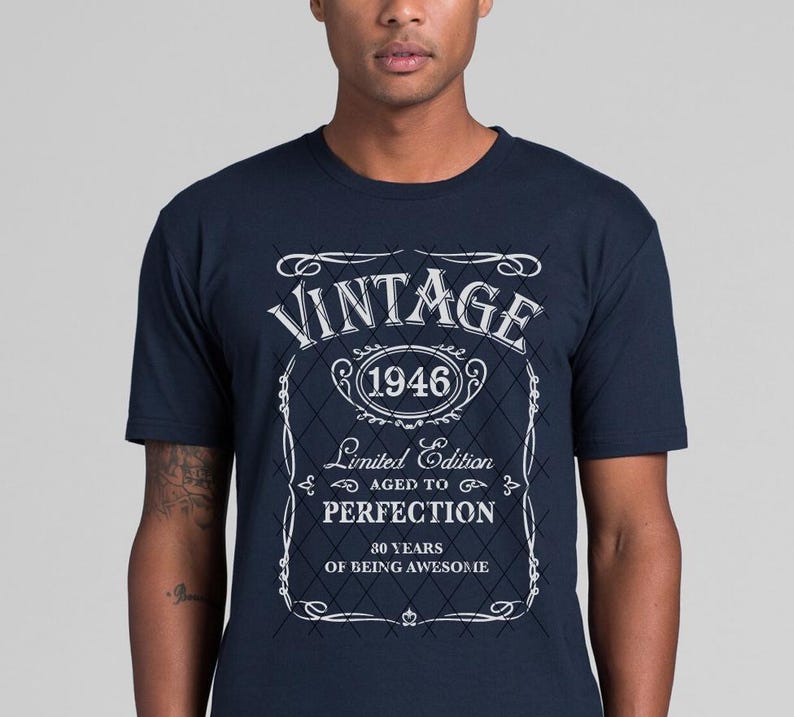 80th Birthday SVG Vintage 1946 SVG Limited Edition 1946 Aged to Perfection SVG Whisky 80th Birthday gift, Classic Birthday Shirt, Download image 7