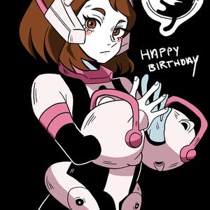 My Hero Academia Uravity A5 Glossy Art Prints | MHA | BNHA | Ochaka Uraraka
