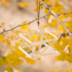 12inch Clear Quartz Crystal Singing Merkaba Pyramid for Healing with Free Mallet