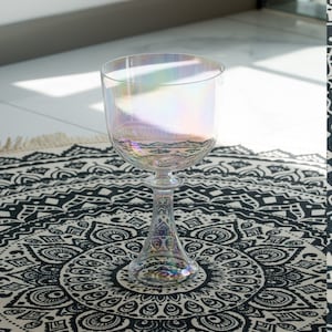 432HZ Cosmic light 6inch F Note Crystal Grail singing bowl hademade Active