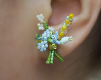 Bouquet Earrings with Japanese Glass Beads