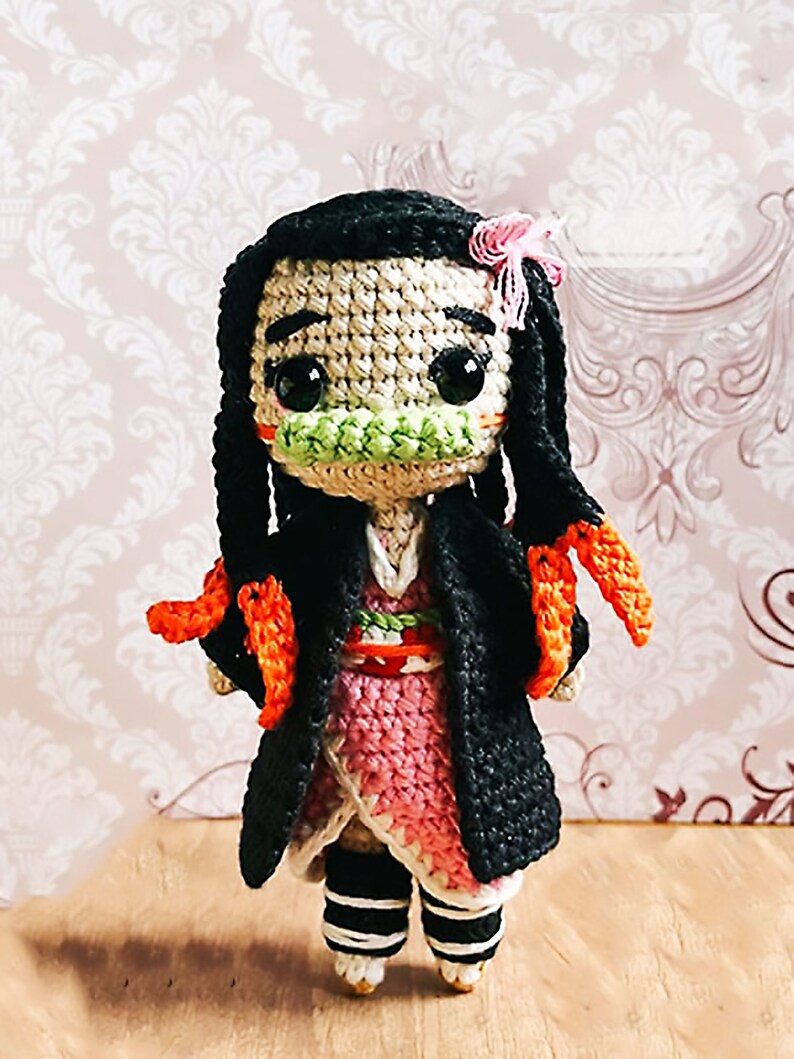 Nezuko Crochet Doll Pattern Doll Etsy