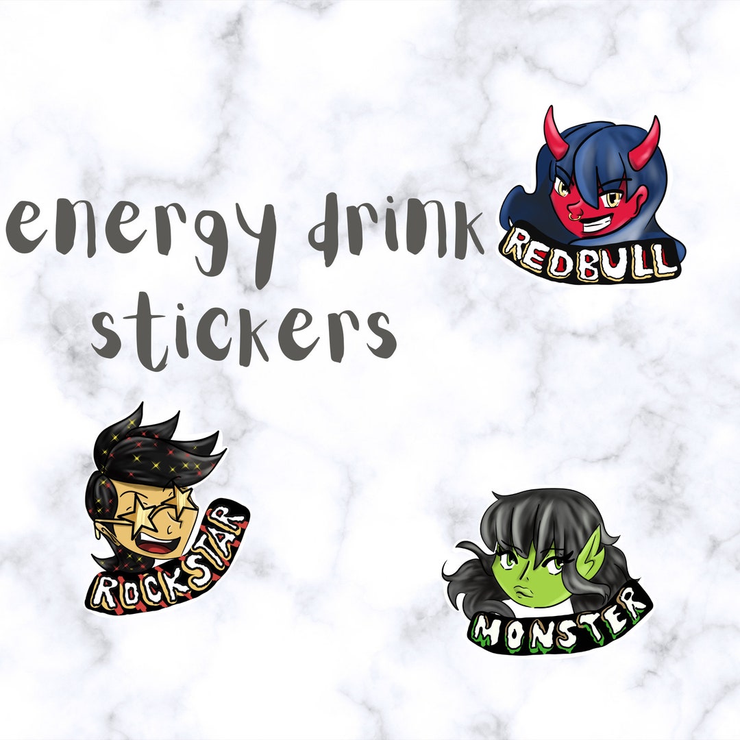 Energy Drink Stickers Etsy