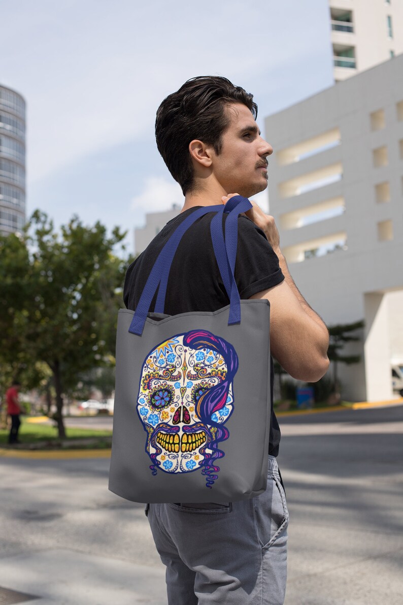 Large Sugar Skull Wall Art Floral Skull Embroidery Design PNG Etsy