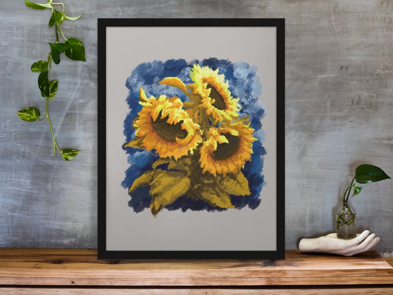 Ukraine Sunflower Digital File Ukrainian Design Blue Yellow - Etsy