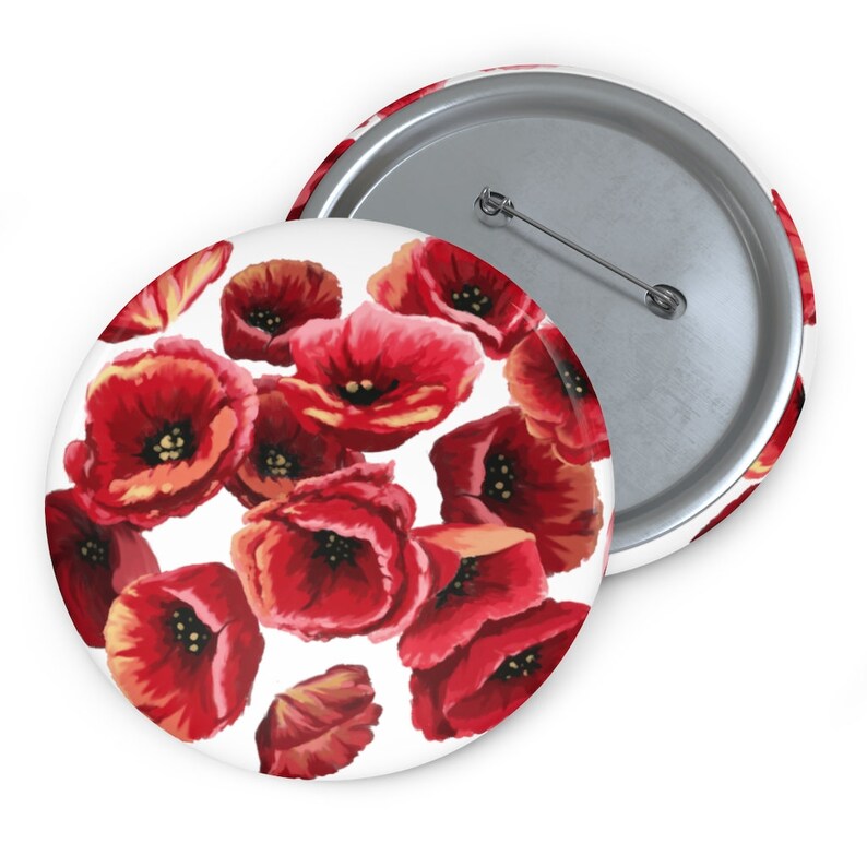 August Birth Flower Pin Buttons Birth Month Flower Gift August Birthday ...