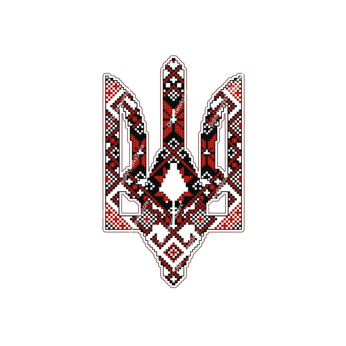 Ukraine Embroidery Pattern Digital File PNG Ukraine Coat of Etsy