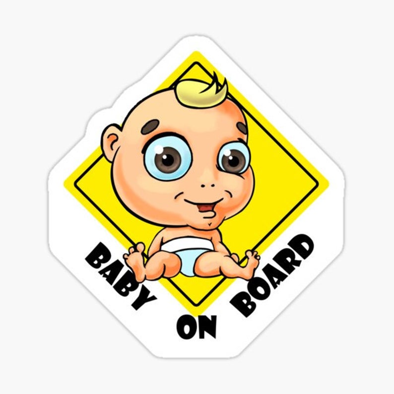Funny Baby on Board Decal for Cars Funny Sticker Cute Baby on Etsy