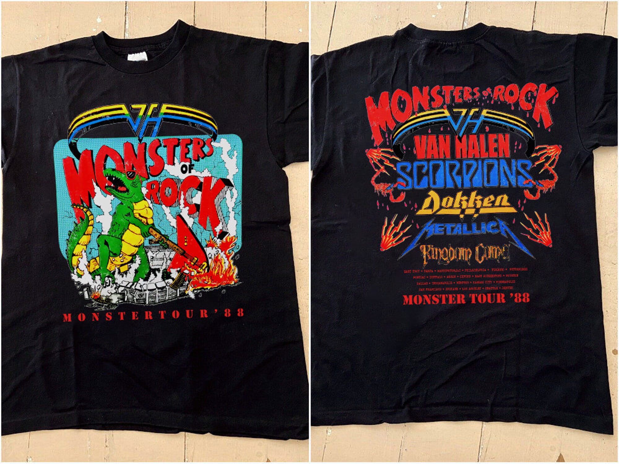 MONSTER OF ROCK T-Shirt, Vintage 1988 Monters of Rock Tour Concert T-Shirt