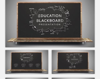 Education Blackboard PowerPoint template