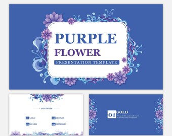 Minimal Clean Style Flower Powerpoint Template