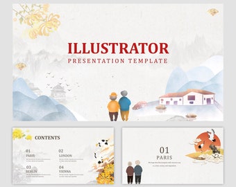 Minimal Style Illustration PPT Template