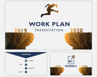 Minimal Work Plan Powerpoint template