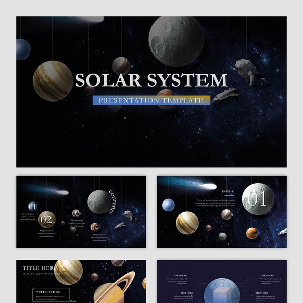 Space Solar Systems PPT Template