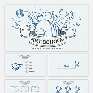 Art School Education Powerpoint Vorlage, Google Slides & Impulsvorlagen