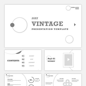 Modèle Powerpoint vintage moderne Clean Style