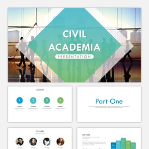 Civil Academia Powerpoint Template, Academy Presentation, Keynote and Google Slides