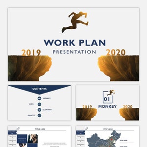 Modèle Powerpoint de plan de travail minimal